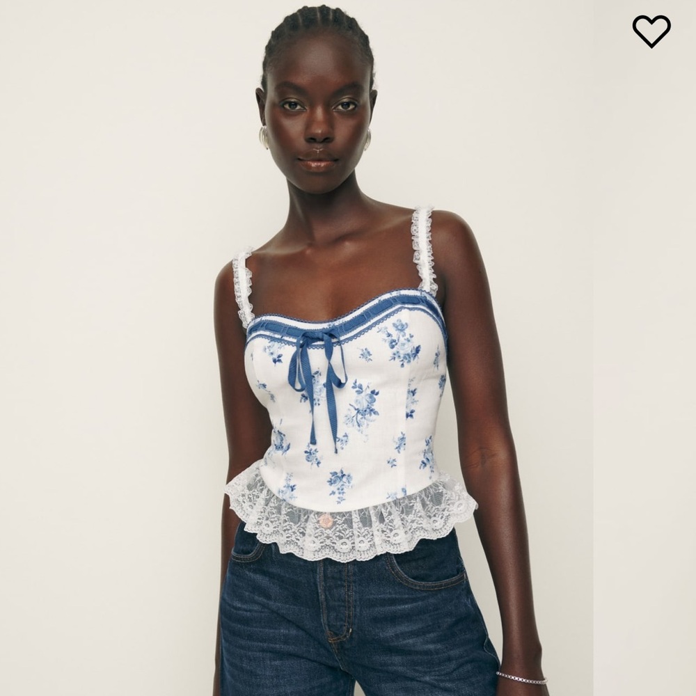 Reformation Paola Linen Top